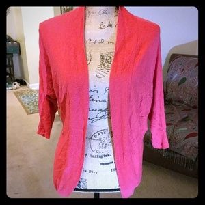 Dark pink / coral cardigan sweater